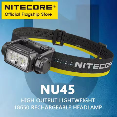 NITECORE NU45 USB-C Rechargeable Headlight 1700 Lumens Work Light for Fishing Trail Running Hiking H