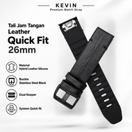 Tali Jam Kulit Garmin Descent MK1 MK2 MK2i MK3i 51mm - Rubber Leather Strap Quick Fit 26mm QFH