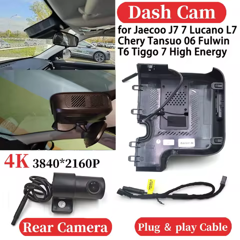 for Jaecoo J7 7 Lucano L7 Chery Tansuo 06 Fulwin T6 Tiggo 7 High Energy Car 4K Wifi Video Recorder D