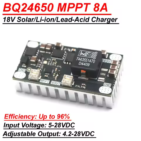 BQ24650 MPPT 18V Solar Li-ion LiFePO4 Lead-Acid Battery Charger 2S 3S 4S Charging DC-DC Buck Convert