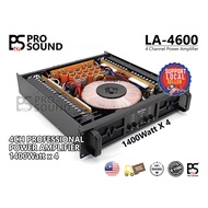 PS Pro Sound Stage Audio LA-4600 Professional 4 channel Power Amplifier (1400Wx4) 8ohm Power Amp