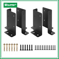 4Pcs Post Brackets Rustproof High Durability Adjustable DIY Heavy Duty Wood Fence Deck Tough Post Ba