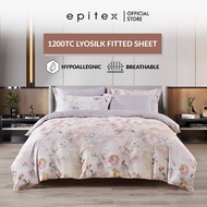 Epinova 1200TC Lyosilk Printed Fitted Bedsheet | Lyocell Blend (w/o Quilt Cover)