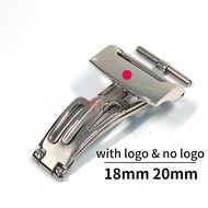 18mm Folding Clasp for AP GA2100 Leather Watch Band Fit /27/26mm Rubber Watch Band Accessories Silve