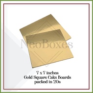 NeoBoxes | 7x7" Square Cake Board