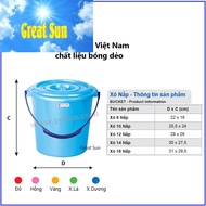 Plastic bucket with lid, plastic bucket with lid, 6 liters, 10 liters, 12 liters, 14 liters, 16 lite