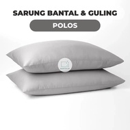 KATUN Pillowcase POLOS 50x70 55x75 50x80 cm | Jumbo Embossed Polymicro Cotton Pillowcase Bedsheet Pi