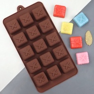 DIY 15 Cavity gift box Square baking Silicone Candy Molds For Candy Chocolate Cake mold Topper