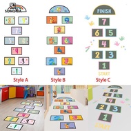 [SONONIA] Hopscotch Floor Sticker, Puzzle Sticker for Children Lattice Floor Sticker Art