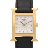 [สินค้ามือสอง] เฮอร์มีส HERMES นาฬิกาข้อมือ H Watch รุ่น HH1.201 สีขาว GP (ชุบทอง) หนัง นาฬิกา (อื่น