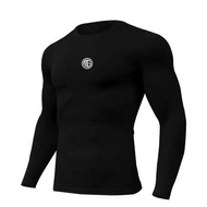 Mens Quicky-drying Tight Bodybuilding Fitness Shirt Muscleguys Tshirt Compression Long Sleeve Shirt Gym Clothing Fitness