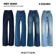 MOTTOM - INDY Mid Rise Straight Leg Jeans