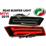 PERODUA MYVI NEW LED REAR BUMPER REFLECTOR BRAKE LIGHT LAMP SMOKE RED 2018 2019 2020 Signal Running 