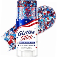 4th of July Glitter Stick Patriotic Hair Glitter Body Glitter face Glitter 4th of July Outfits for W