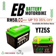 EB BATTERY YTZ5S YTZ5 MOTORCYCLE GEL Y15ZR LC135 V2 V3 V4 V5 V6 V7 FZ150 EX5 (No Stater) WAVE110 WAV