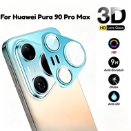 Metal Ring Armor Camera Protector Tempered Glass For Huawei Pura 90 Pro Max Phone Back 3D Lens Prote