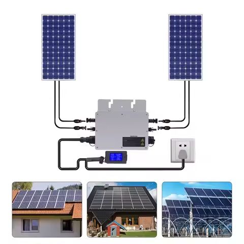 Microinverter Solar Micro Inverter,Waterproof IP65 Wvc-700W Solar Grid Tie Micro Inverter,Aluminium 