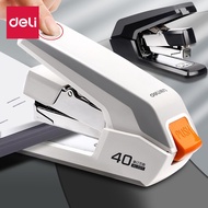 Deli Effortless Stapler 40sheets 24/6 26/6 Staples Heavy Duty Manual Staplers Paper Binding File Stapler Office \U0026 S