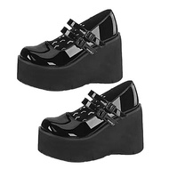 YK8 Time Ankle Strap Wedge - Mary Jane Style Platform Shoe