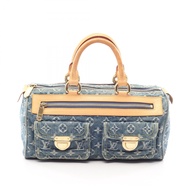 【二手】LOUIS VUITTONNeo Speedy Monogram 牛仔布手提包 M95019 藍色牛仔褲皮革 Neo Speedy 女士二手 B