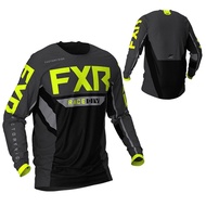 2026FXR Men's Grey Long Sleeve Motocross Jersey Racing Downhill Mountain Bike Shirt motor jerseys