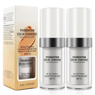 Color-changing Foundation, 2-Piece Set Moisturizing Color-changing Foundation Foundation, Oil Contro