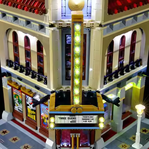 BRIXSPARK LED Light Kit for Lego 10232 MOC Building Blocks, USB DIY Light Set For Lego Palace Cinema