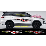 (ALVA) New sticker fortuner GR SPORT list stripe cool toyota fotuner GR SPORT car body sticker