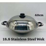 40cm 18.8 Stainless Steel Wok