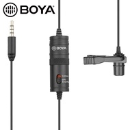 BOYA BY-M1 Omni Directional Lavalier Microphone Clip On Micro Cravate Mic for Smartphone DSLR Camcorder Audio Recorder BY M1