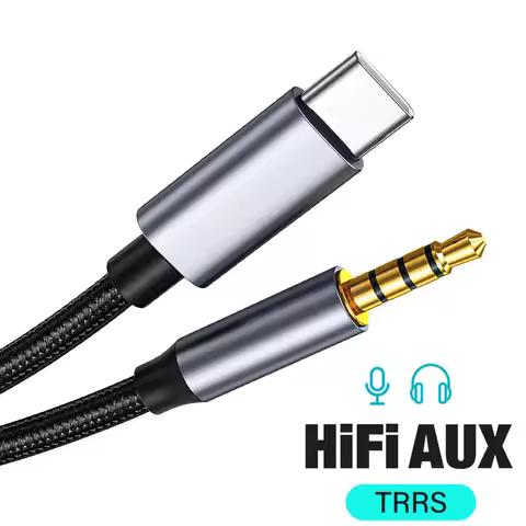 USB Type C To 3.5mm TRRS Aux Cable For Cell Phone iPhone 15 Samsung Xiaomi Headset Car Music HIFI St