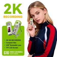 G10 Mini Camera Keychain Accessory with 2K HD Flip Lens for Selfies and Mobile Phone Upload