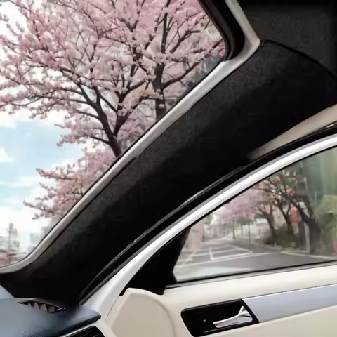 150x50cm Creative Car Interior Decal, Suede Texture, Elastic Fabric, Self-adhesive Decal, ABC Pillar