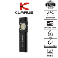 KLARUS E5 Ultra – Ultra-thin EDC flashlight 800 lm, 120m distance, 3 light sources, USB-C charging