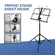 Ammoon Tripod Stand Score Sheet Music Orchestra Adjustable 1.2m - P-01