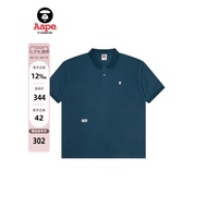 Aape Flagship Store Men's Spring Summer Ape-Man Badge Letter Embroidery Casual Trend Lapel POLO Shir