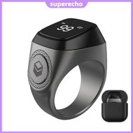 20mm Digital Tasbeeh Ring with Charging Box 5 Prayer Time Tasbeeh Tally Counter Bluetooth-compatible