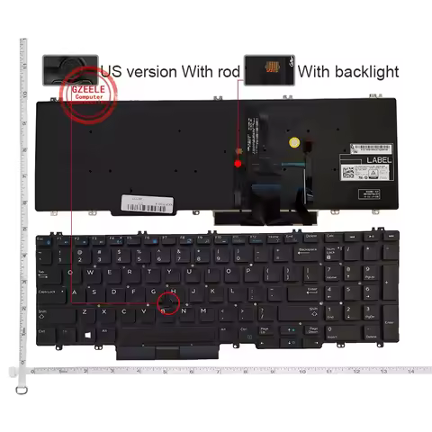 NEW US/RU laptop keyboard For DELL PRECISION 7530 7540 5540 P74F 15-7530 M7530 E7530 7730 7740 0266Y