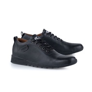 Men's Black PU-PVC TPR Sole Shoes