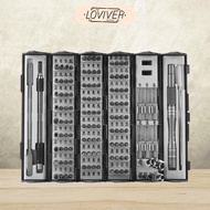 LOVIVER 128-in-1 Precision Screwdriver Set, Practical Repair Tool Kit with Cylindrical Case for Comp