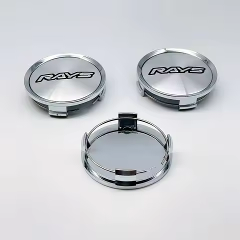 New 4pcs 74mm JDM Sport Rim Cap Clip 65mm RAYS Emblem Sticker Wheel Center Hub Caps Car Cover Cap Bl