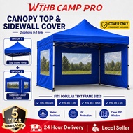【WTHB】Canopy Cover Only Khemah Kanopi Canvas Top Cover Side Wall 2x2 3x3 3x4.5 3x6 Night Market Khem