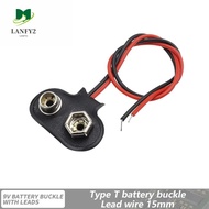 ALANFY 10Pcs Battery Holder Clip, I / T Type Cable Snap on Battery Clip Connector, Battery Holder 9 