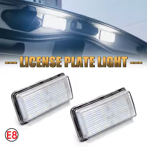 2Pcs LED Number License Plate Light for Toyota Land Cruiser 100 200 Prado Reiz 4D Mark X for Lexus L