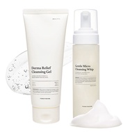 [Foretderm] Mild pH Derma Relief Cleansing Gel + Gentle Micro Cleansing Whip Cleanser Duo Set, For Sensitive Dry Skin, VEGAN, Fragrances-Free