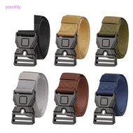 Snap Men's Tactical Belt Skill Training Nylon Belt Outdoor Casual Canvas Belt