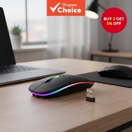 2.4G wireless mouse, ultra slim, portable, silent, Bluetooth 5.2, 3 DPI modes, plug and play, USB re