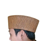 Peci kulit kayu waru motif terompah lancip kopiah pria terbaru terunik songkok dewasa termurah