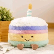 Cute Birthday Cake Plush｜Colorful Layer Cake Plush Toy｜Kawaii Celebration Plush