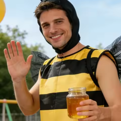 Cosplay Costume Mens Halloween Bee Ladybug Bodysuit for Carnival Party Outfit